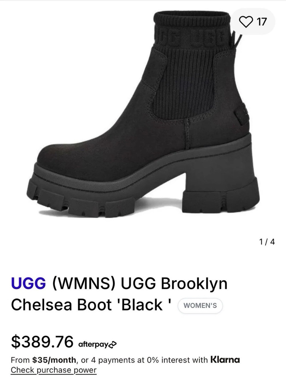 UGG Women's Brooklyn Chelsea Boot - Black